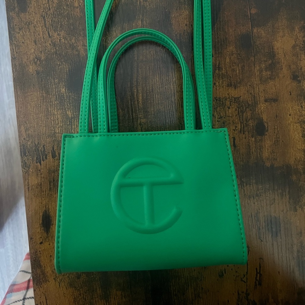 Green Telfar Crossbody bag in size small - currently sold out